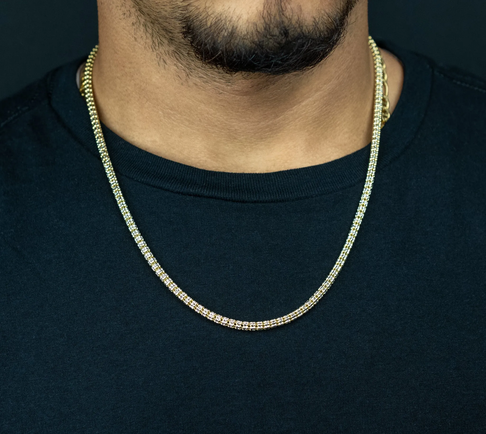 14K Ice Link Chain 3.85mm