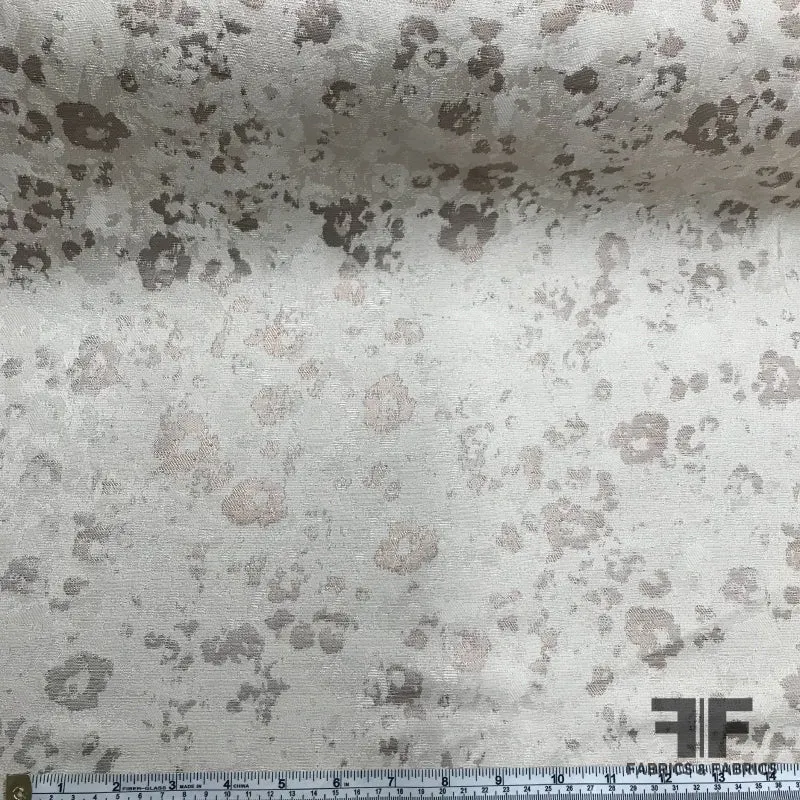 Abstract Neutral Brocade - Beige/Ivory
