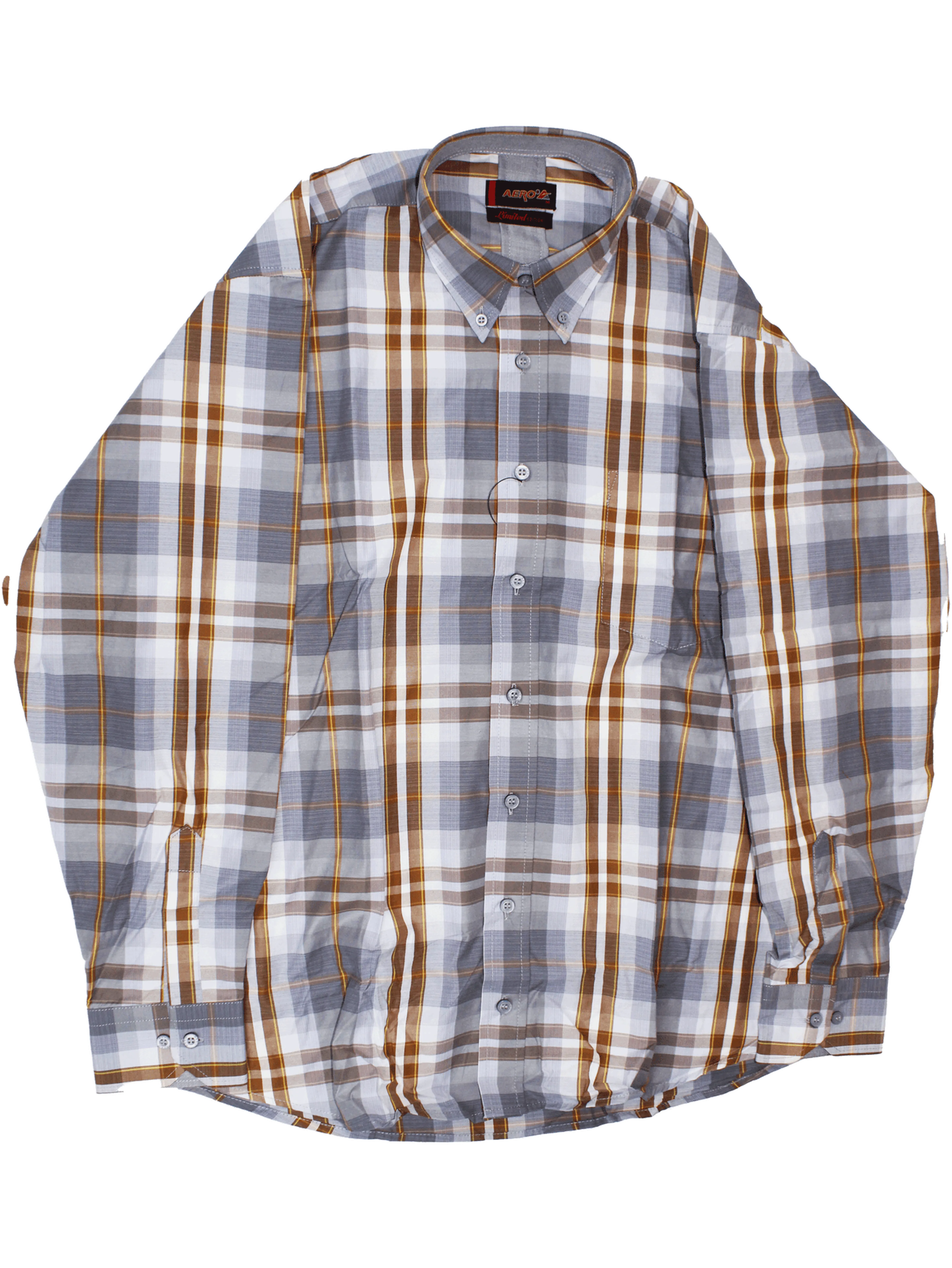 AERO Light Blue/Brown L/S Shirt
