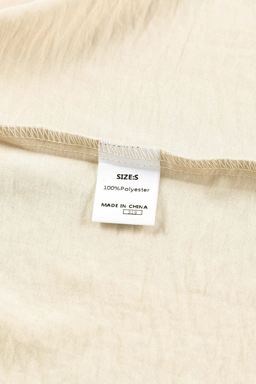 Apricot Smocked Cuff Shift Blouse