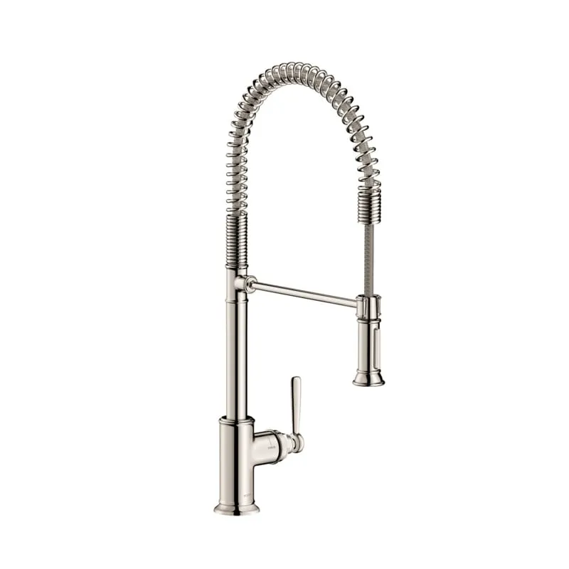 Axor 16582001 Montreux Single Handle Semi-Pro Kitchen Faucet with Toggle Spray Diverter in Chrome