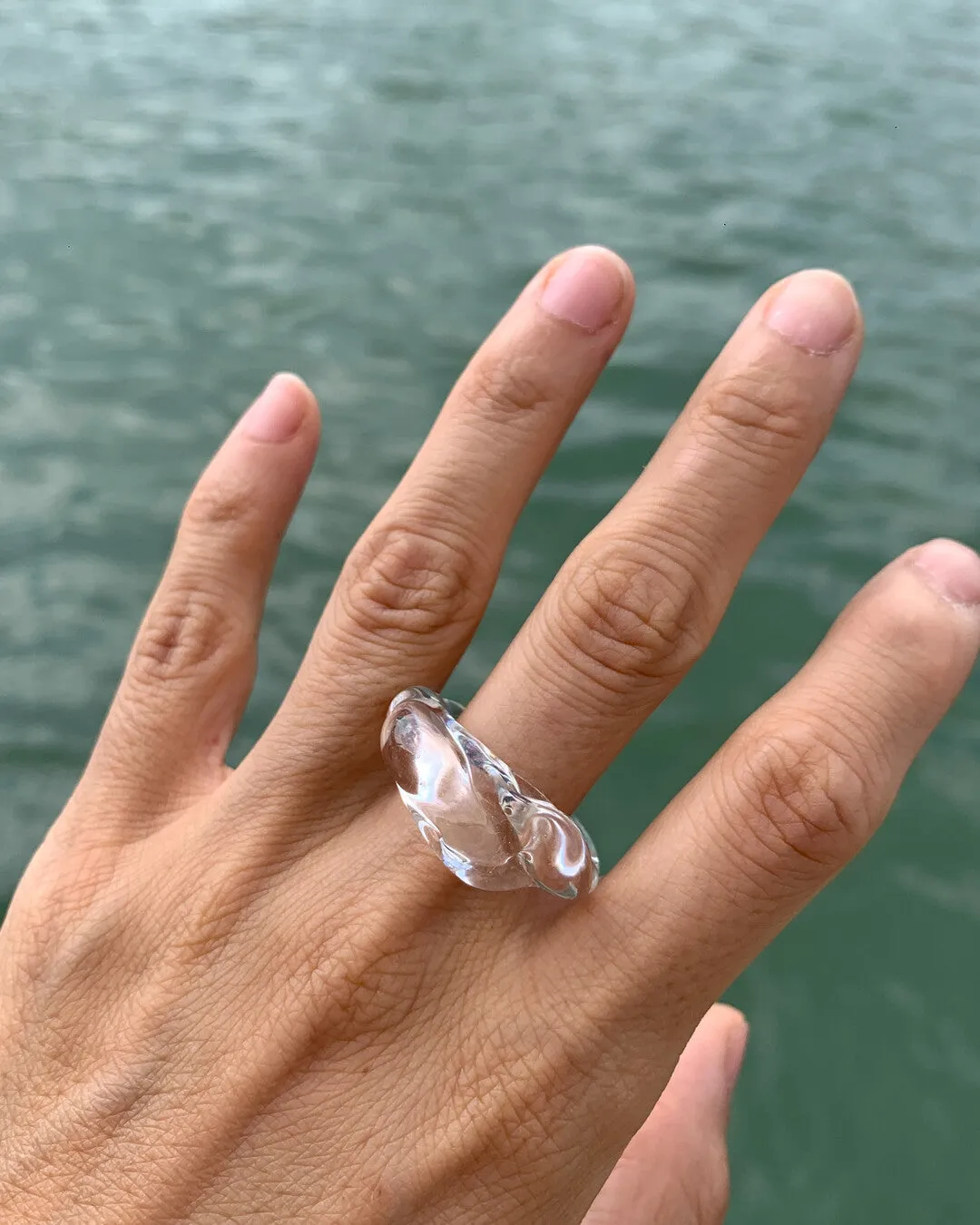 Be Water - Murano glass ring