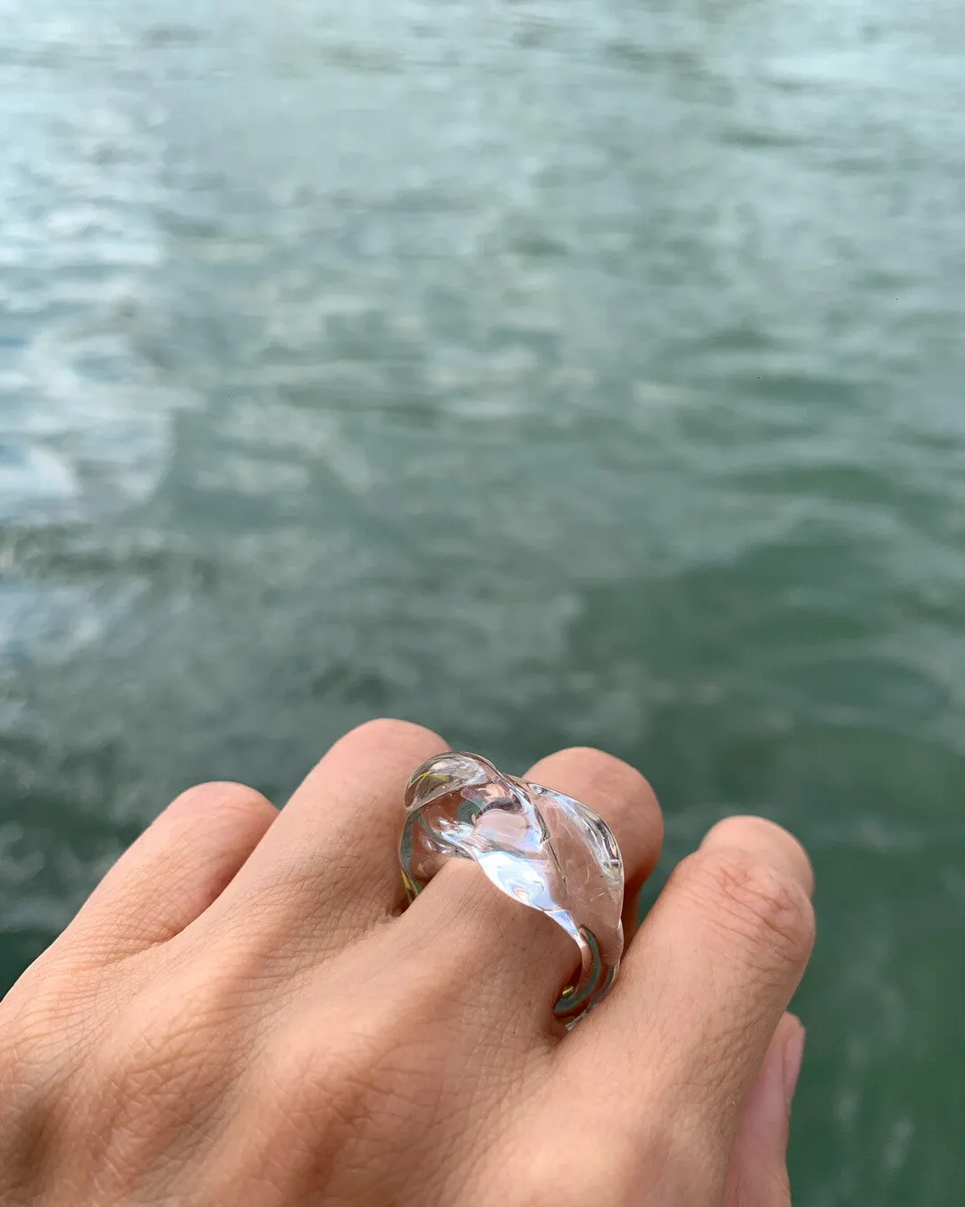 Be Water - Murano glass ring