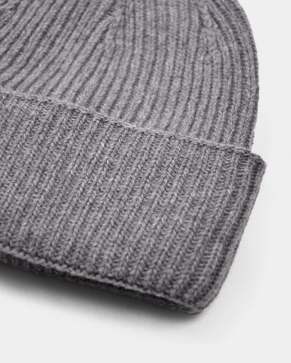 Beanie Double Turn Up 90/10 - Grey