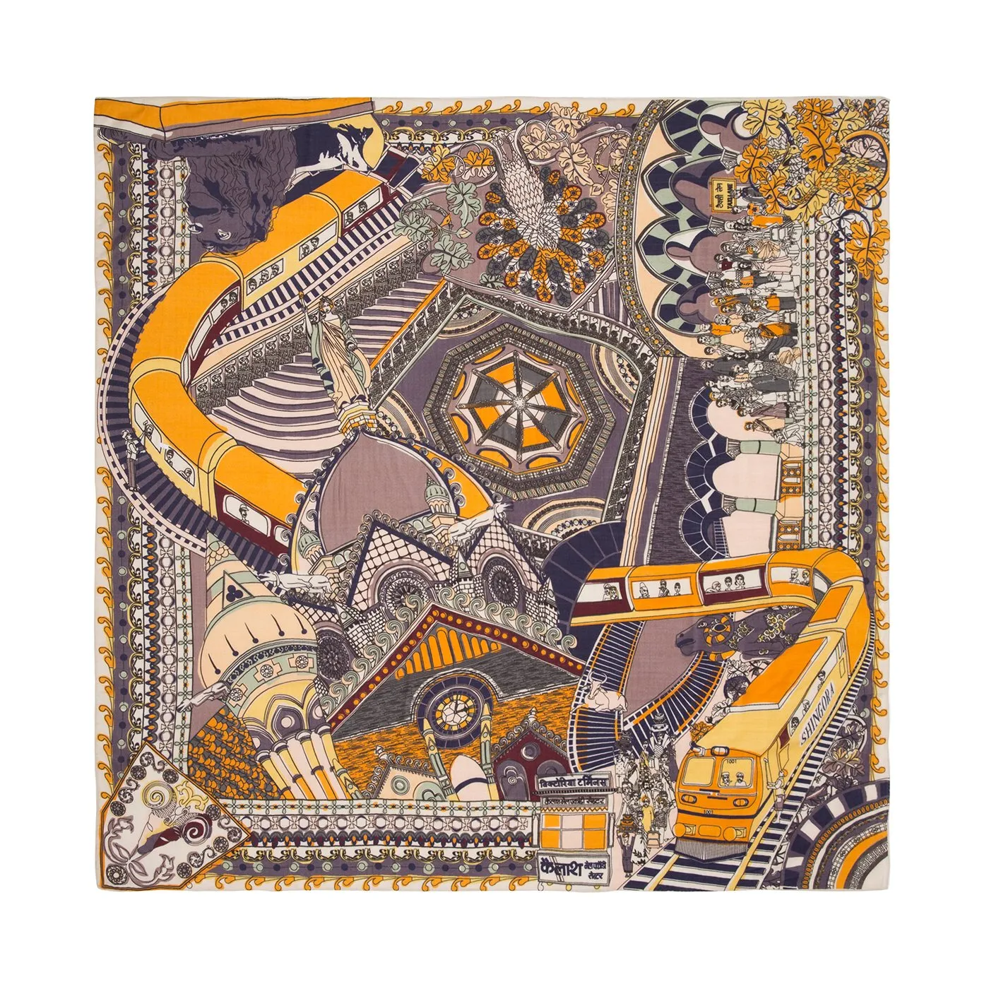 Big Victoria Terminus Square Scarf