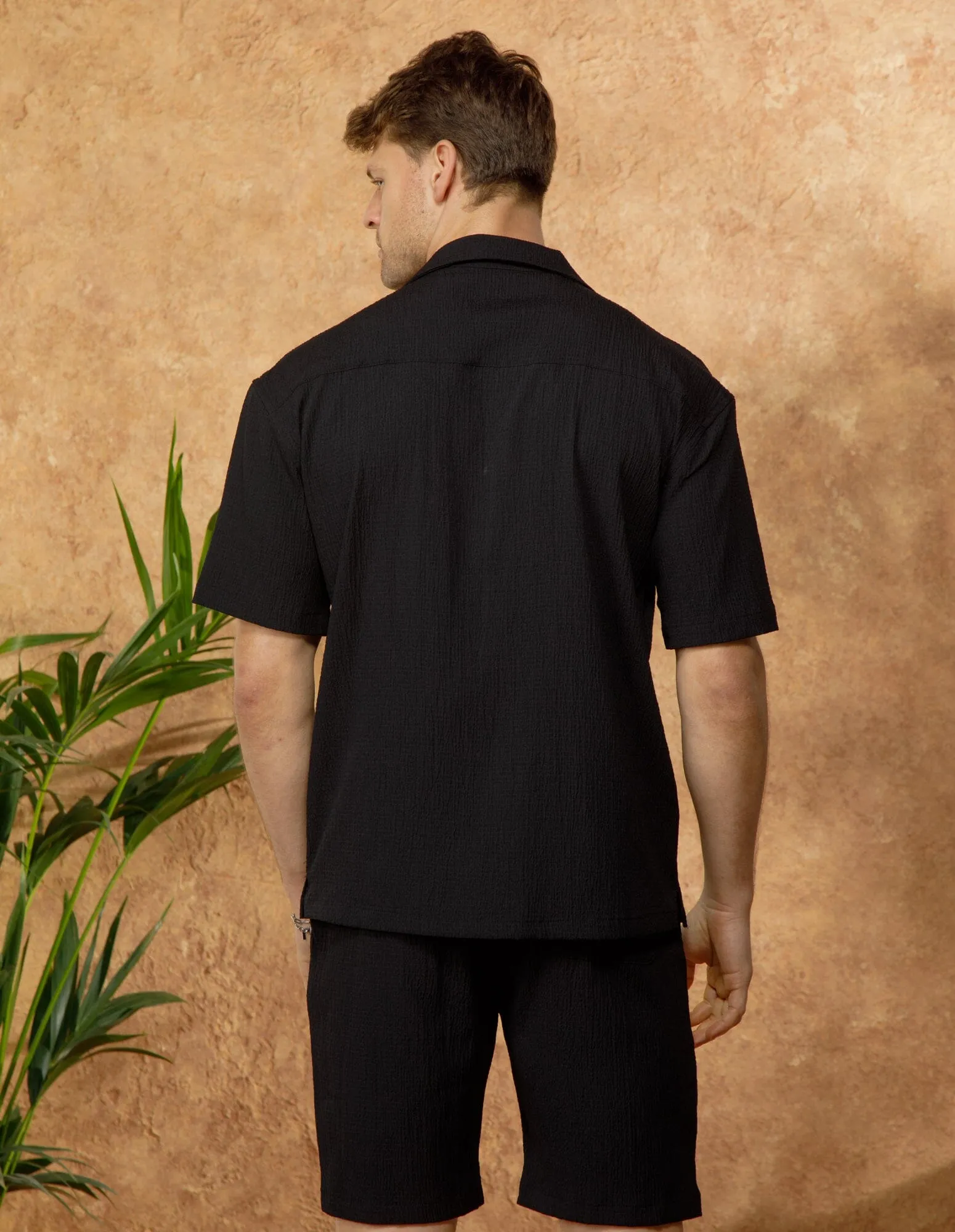 Black Seersucker Shirt