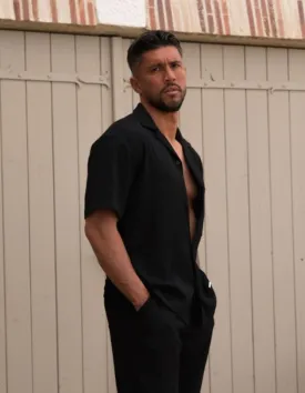Black Seersucker Shirt