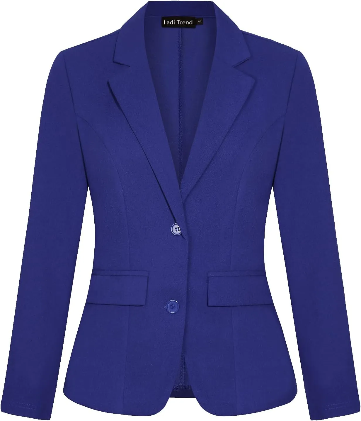 Blazers for Women Long Sleeve Notch Lapel Button Front Blazer Casual Work Office Suit Jackets with Pockets