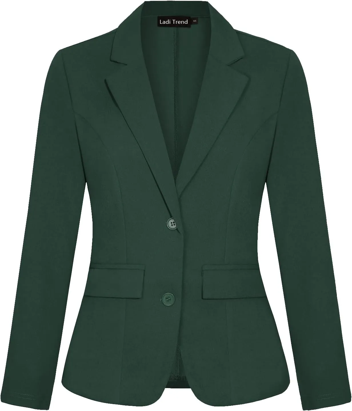 Blazers for Women Long Sleeve Notch Lapel Button Front Blazer Casual Work Office Suit Jackets with Pockets