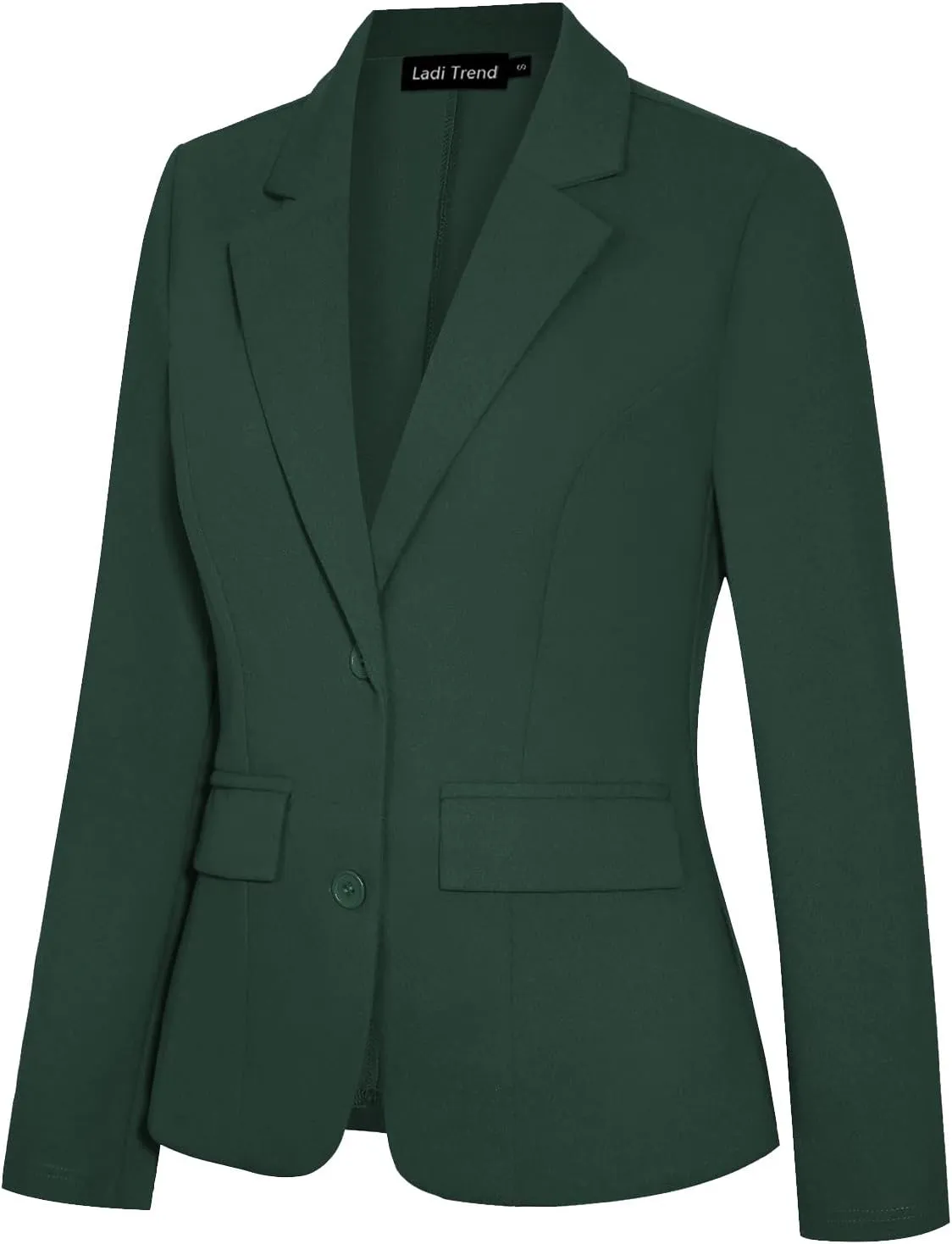 Blazers for Women Long Sleeve Notch Lapel Button Front Blazer Casual Work Office Suit Jackets with Pockets