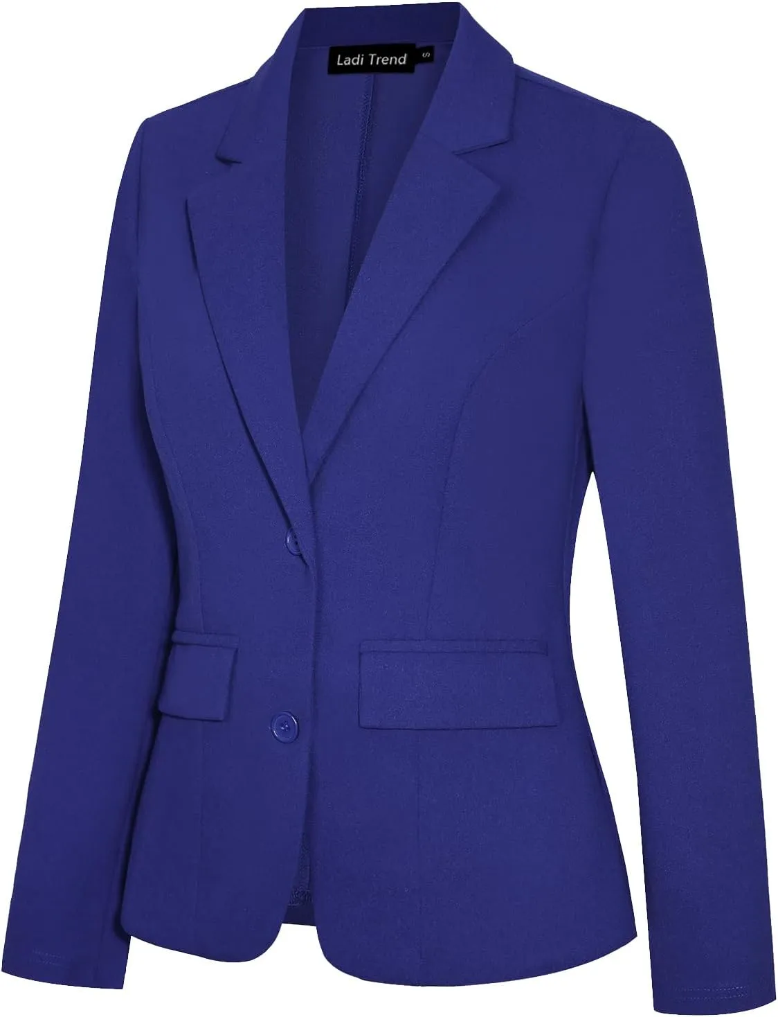 Blazers for Women Long Sleeve Notch Lapel Button Front Blazer Casual Work Office Suit Jackets with Pockets