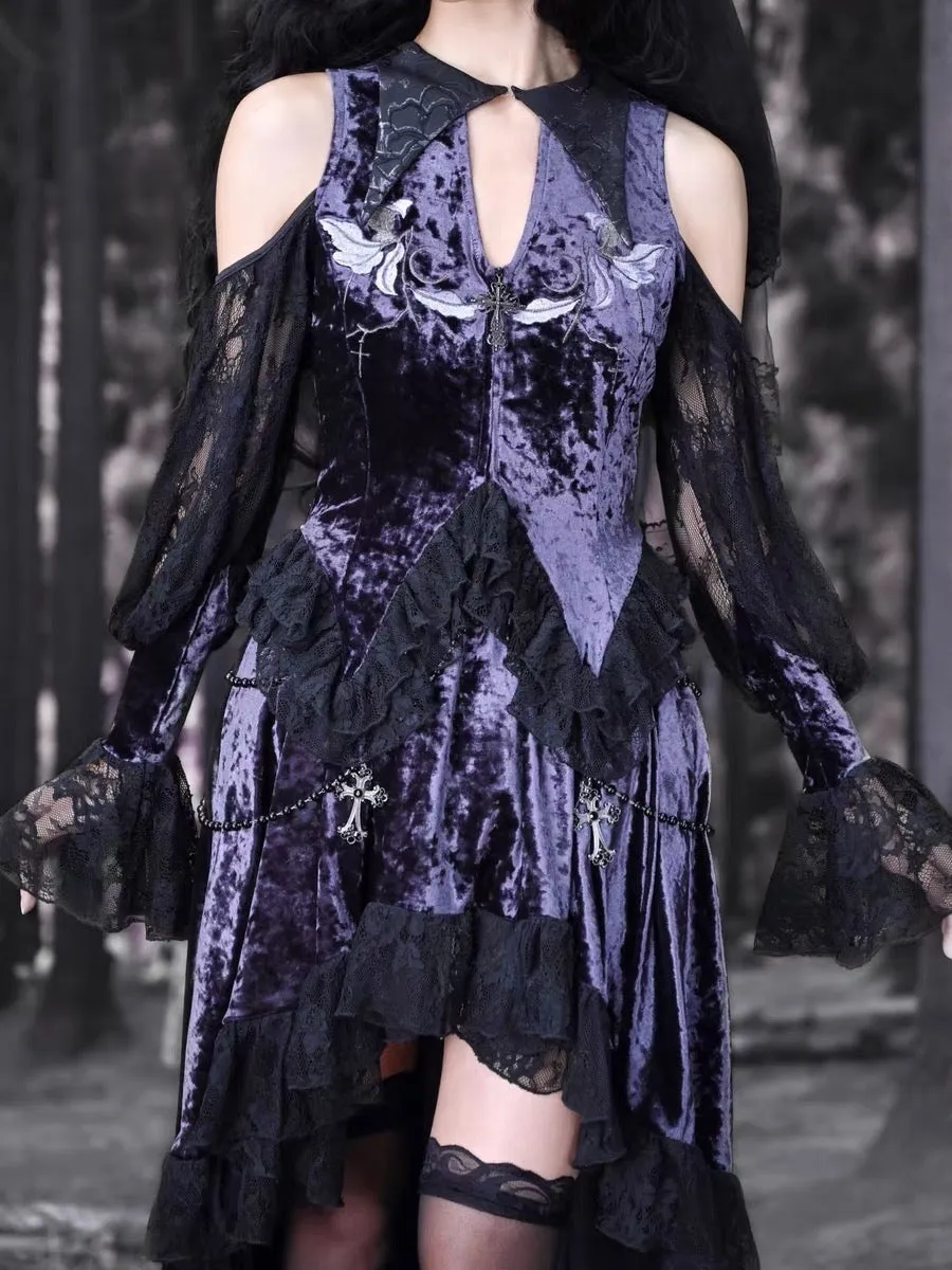[Blood Supply]Lunar Deity French Off-Shoulder Halloween Top