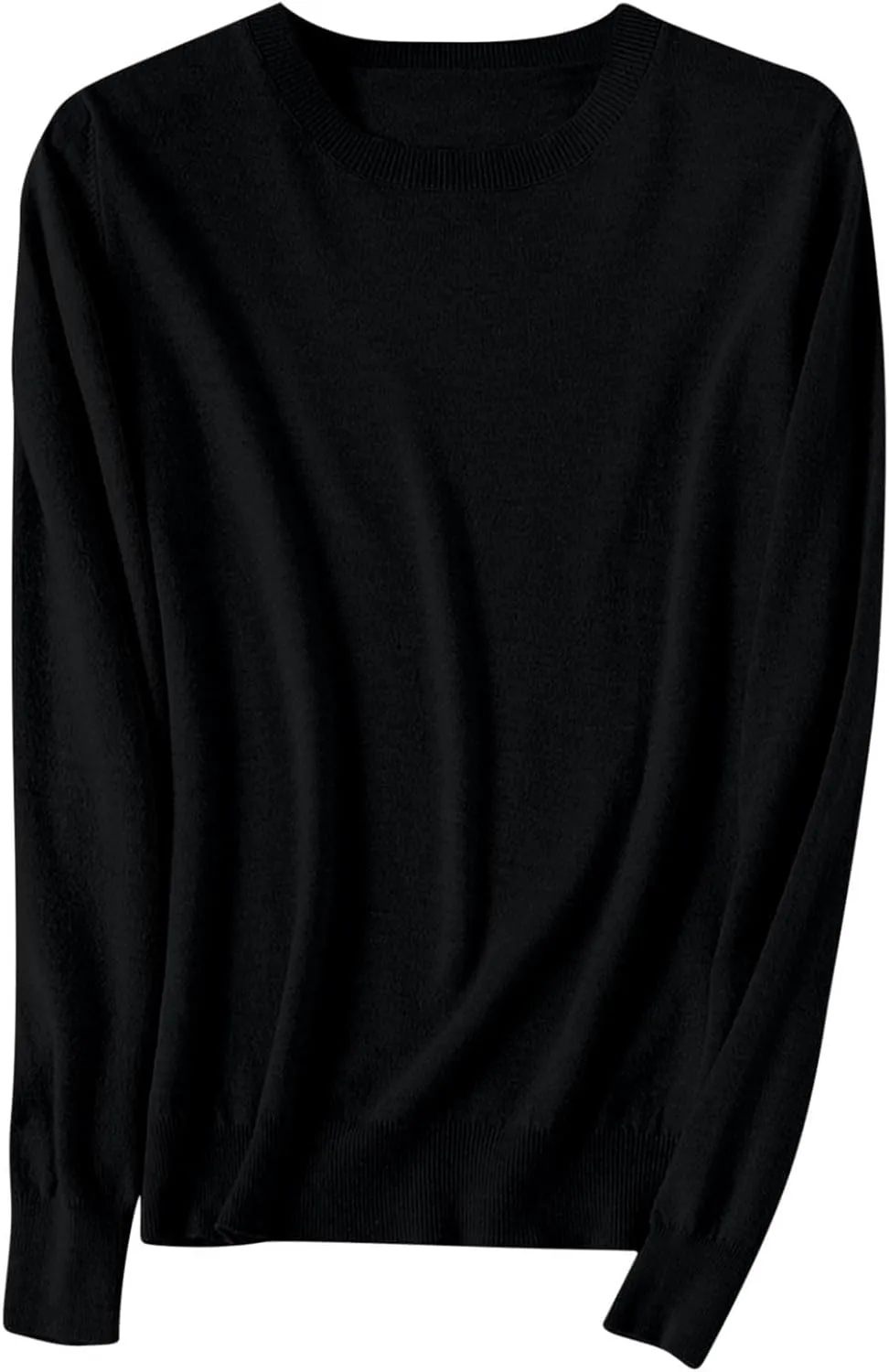 Cashmere Sweaters for Women Casual Long Sleeve Loose Pullover Tops Soft Warm Cozy Lightweight Wool Knit Sweater