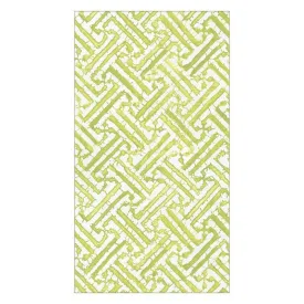 Caspari Green Moss Fretwork Paper Guest Towels - 15Pk