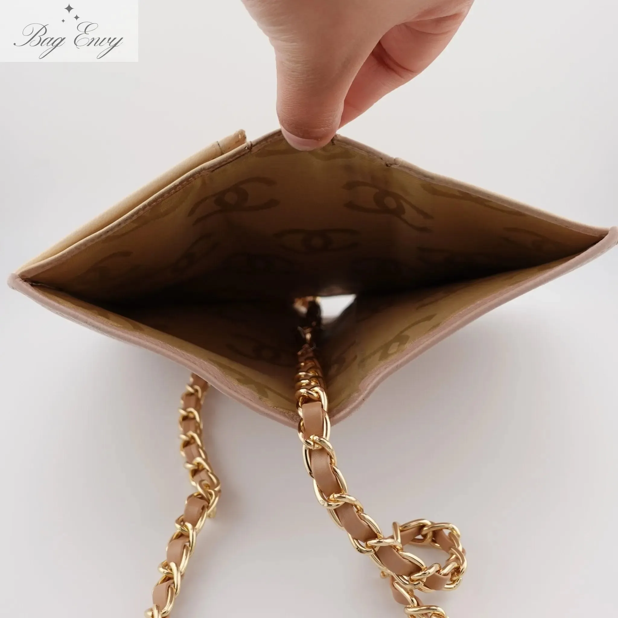 CHANEL Caviar Timeless Bifold Wallet on Chain