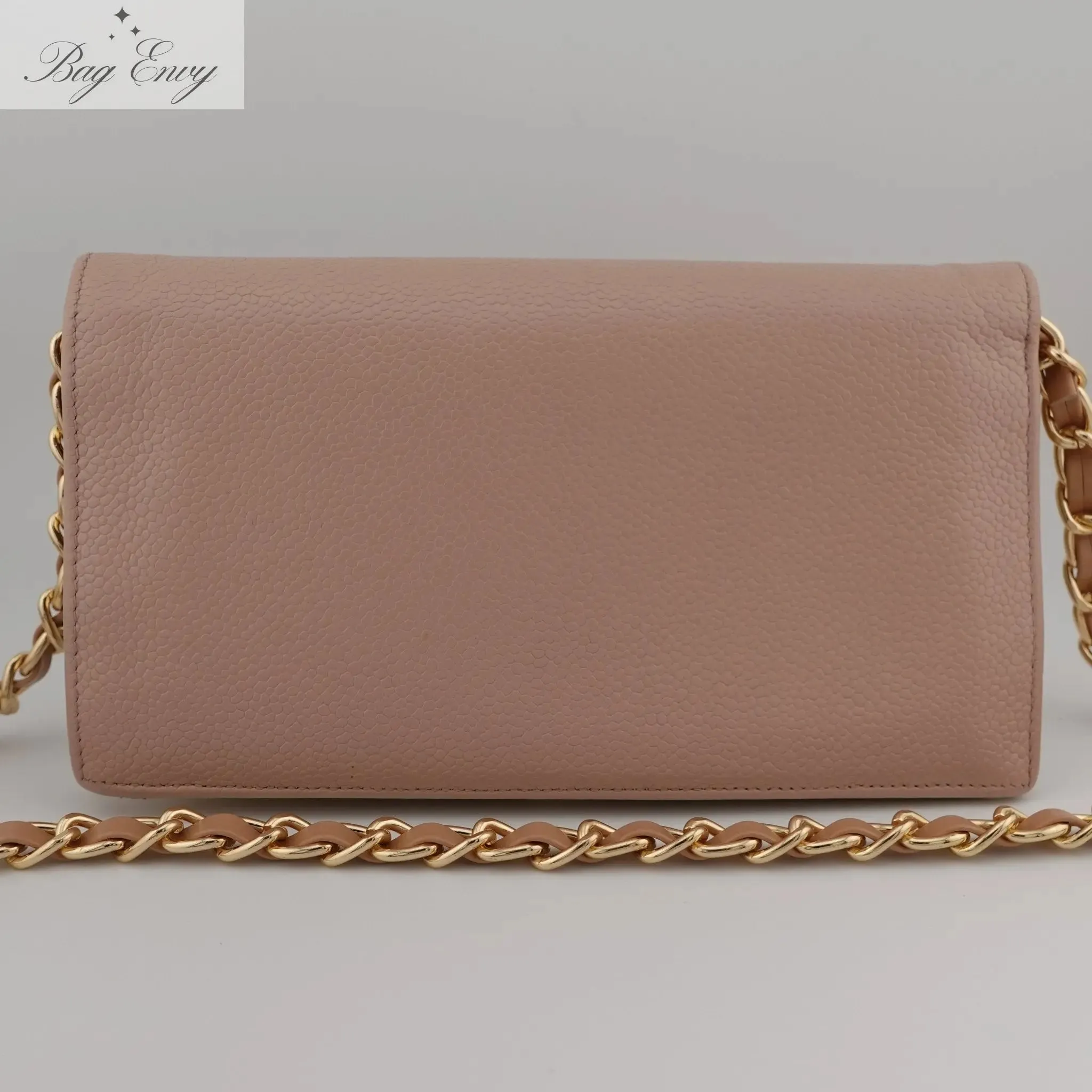 CHANEL Caviar Timeless Bifold Wallet on Chain