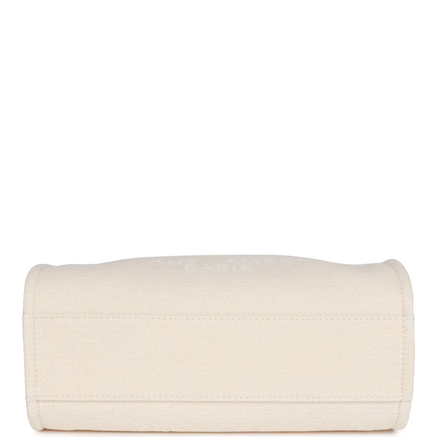Chanel Large Deauville Shopping Bag White Boucle Light Gold Hardware