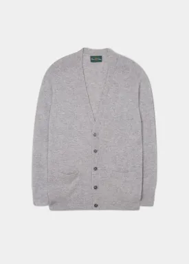Cornwall Lambswool Cardigan in Pearl Grey - Classic Fit