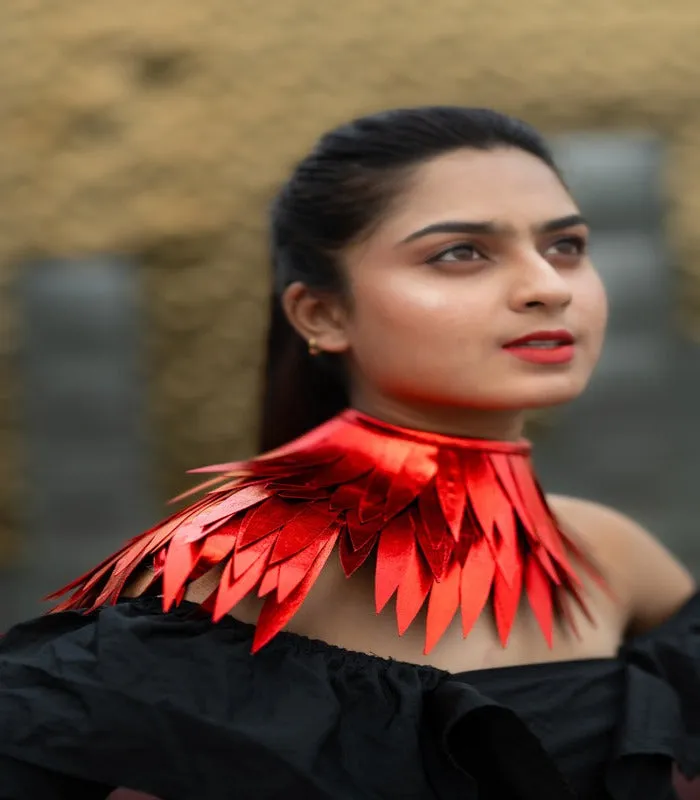 Crimson Elegance Neckpiece