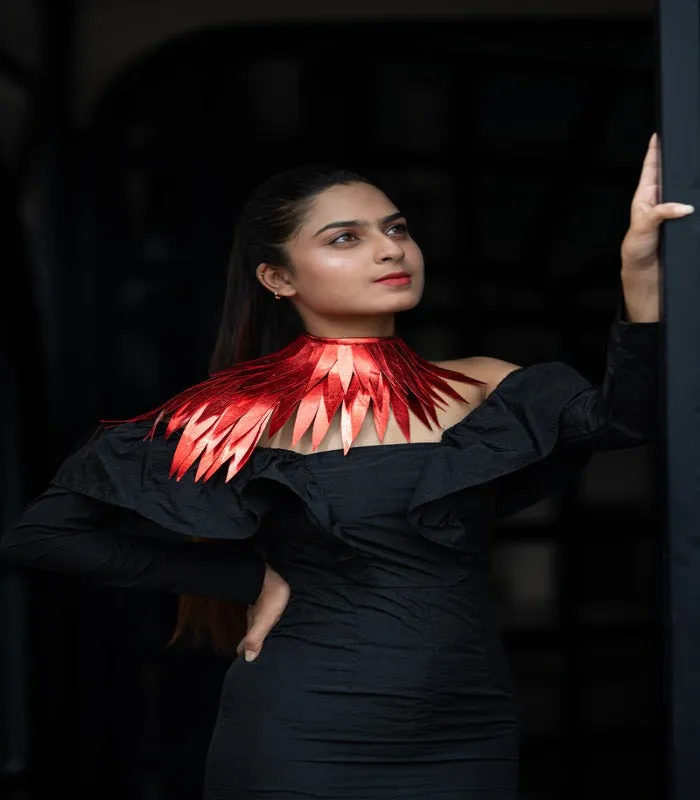 Crimson Elegance Neckpiece