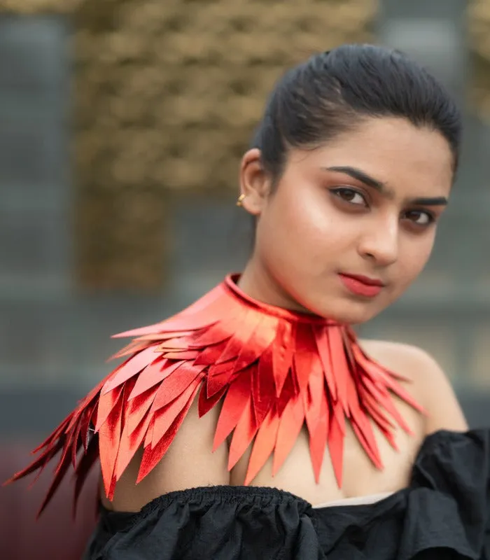Crimson Elegance Neckpiece