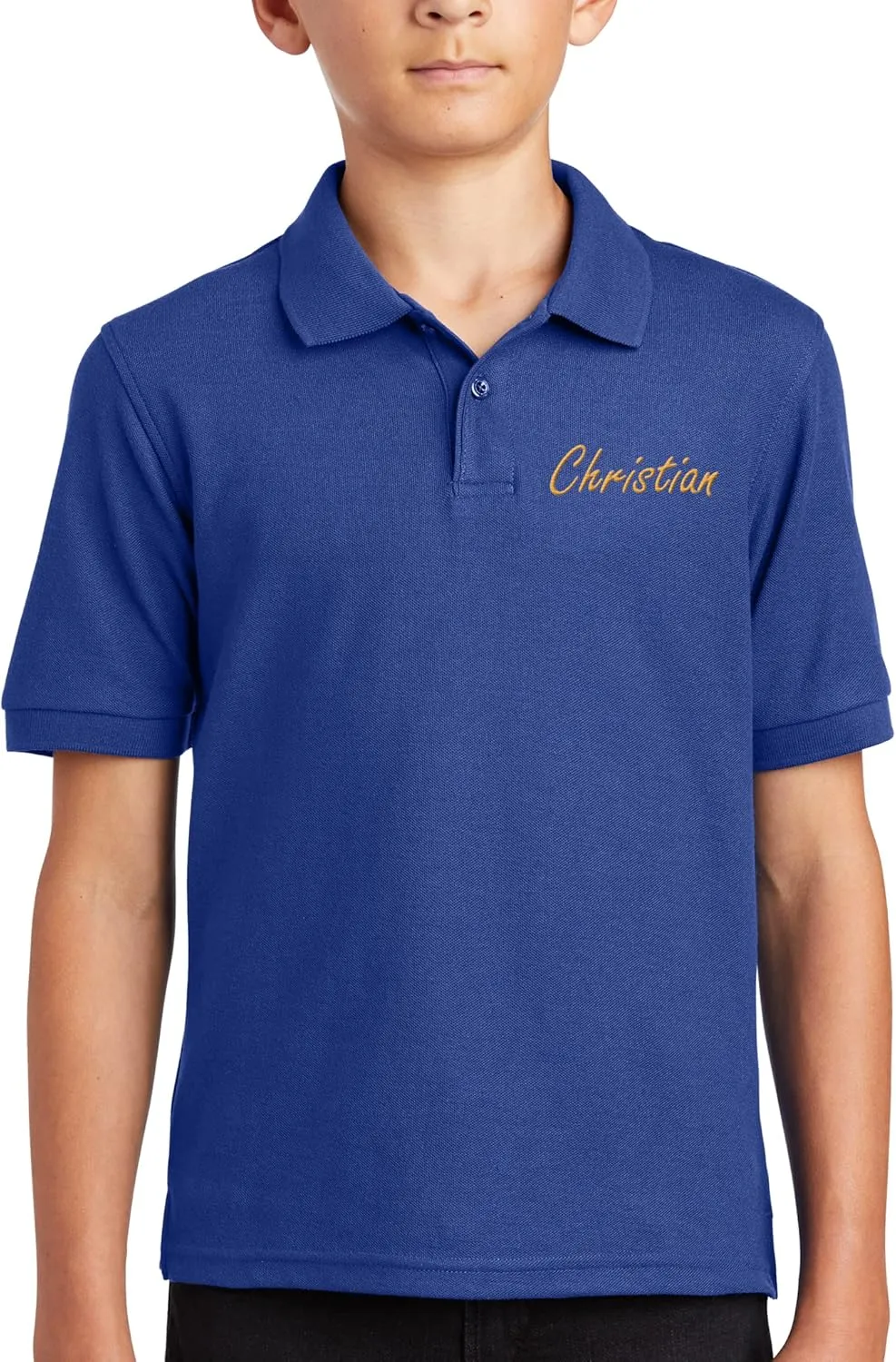 Custom Embroidered Jersey Polo Shirts for Youth Personalized Add Your Own Text