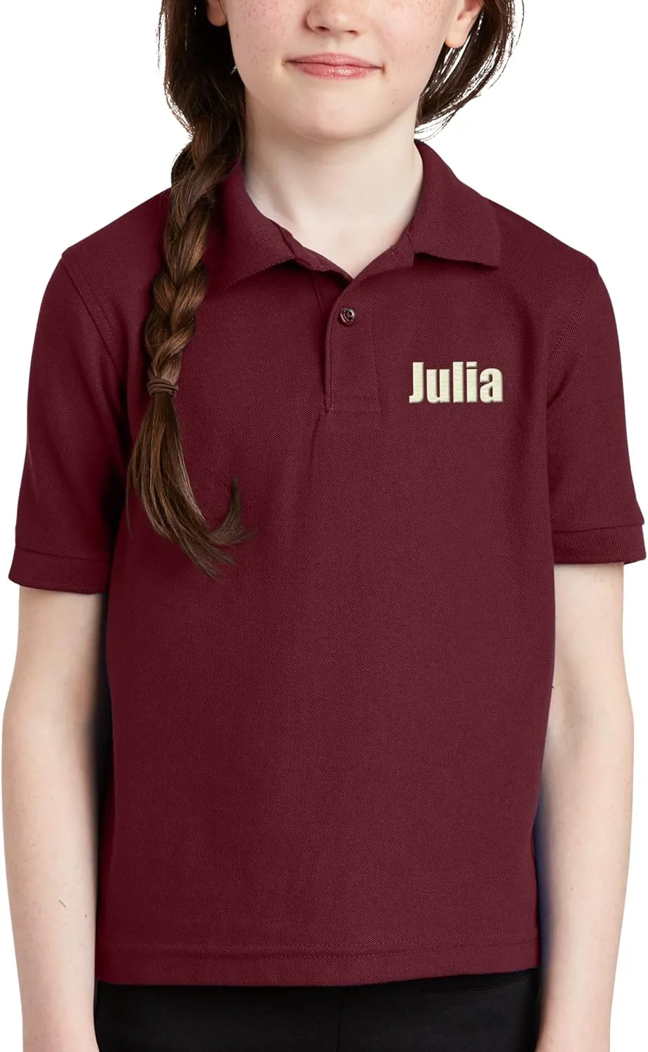 Custom Embroidered Jersey Polo Shirts for Youth Personalized Add Your Own Text