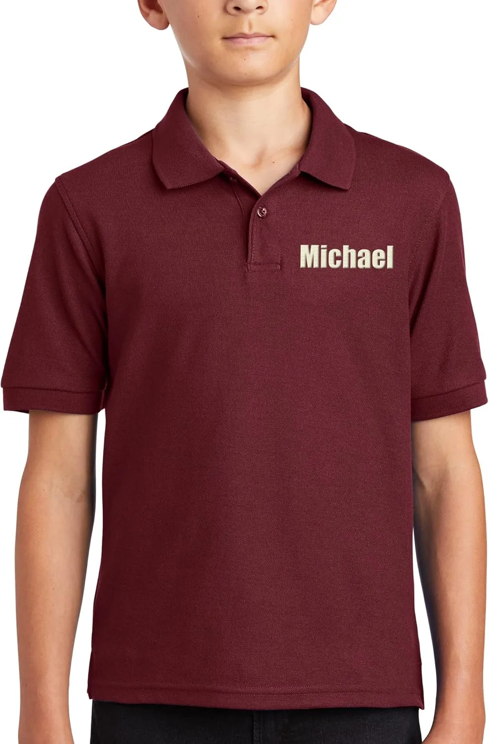 Custom Embroidered Jersey Polo Shirts for Youth Personalized Add Your Own Text