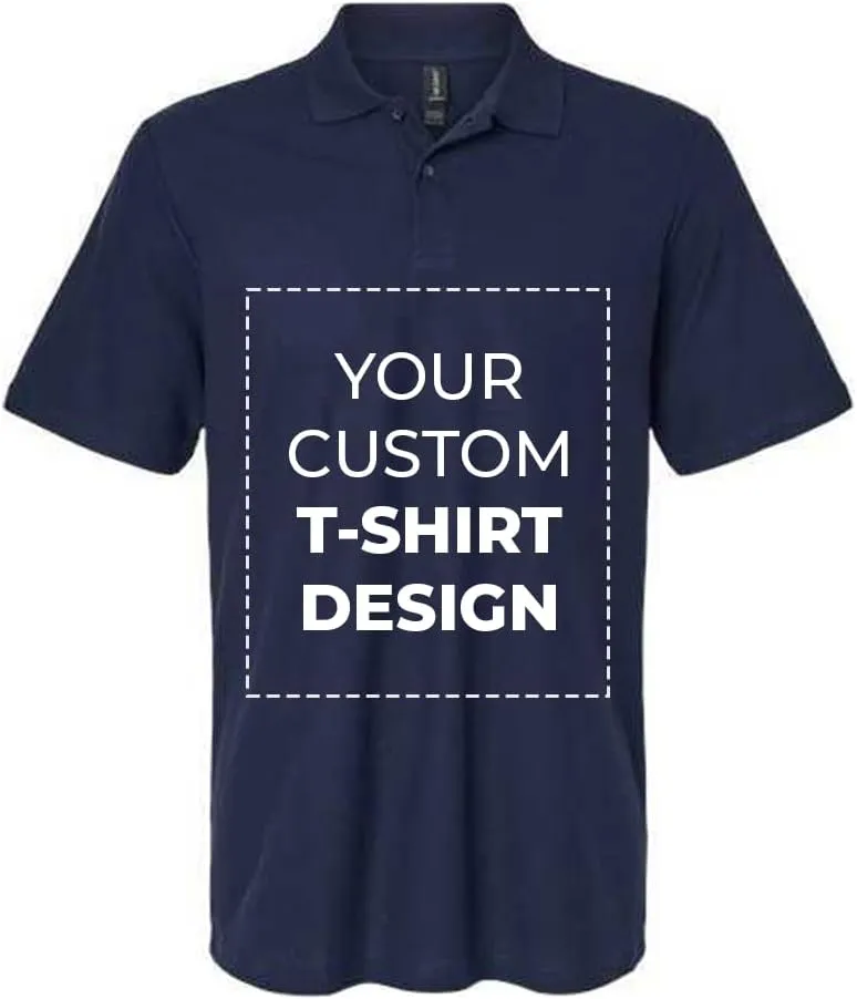 Custom Polo Shirt for Unisex Adult Personalized Customized Embroidered Sport Casual Golf Polo Shirt Design with Image Text