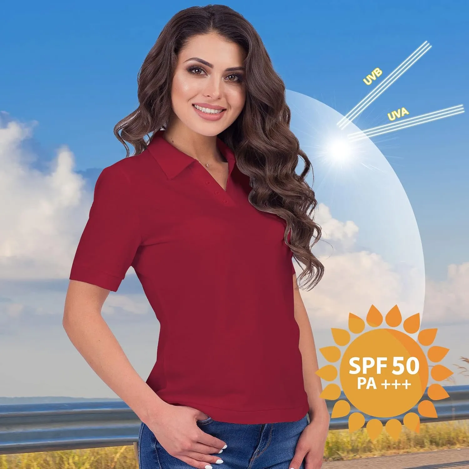 Custom Polo Shirt Women Design Your Own Personalized Customized Golf T Shirts Tee Embroidered Text Photo Logo