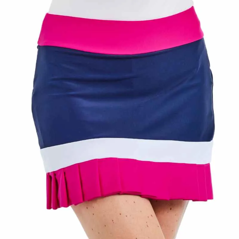 Darby Navy-Lipstick-White Skort