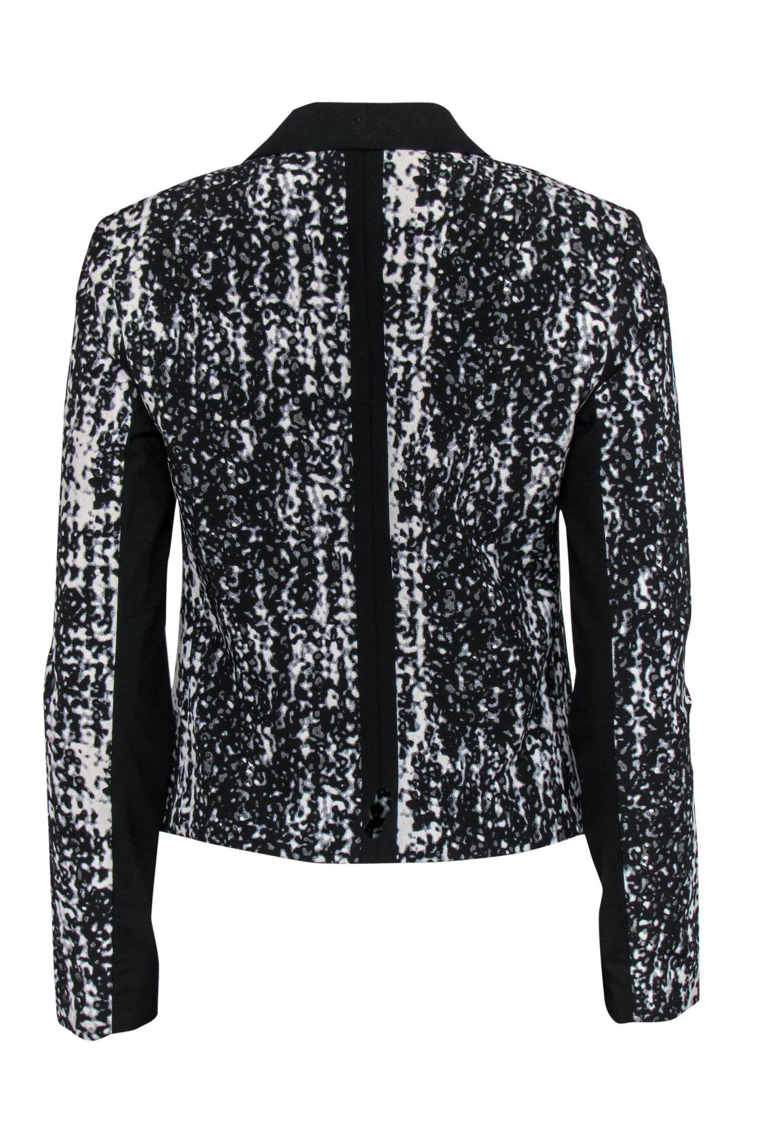 Diane von Furstenberg - Black & Gray Speckled Blazer Sz 2