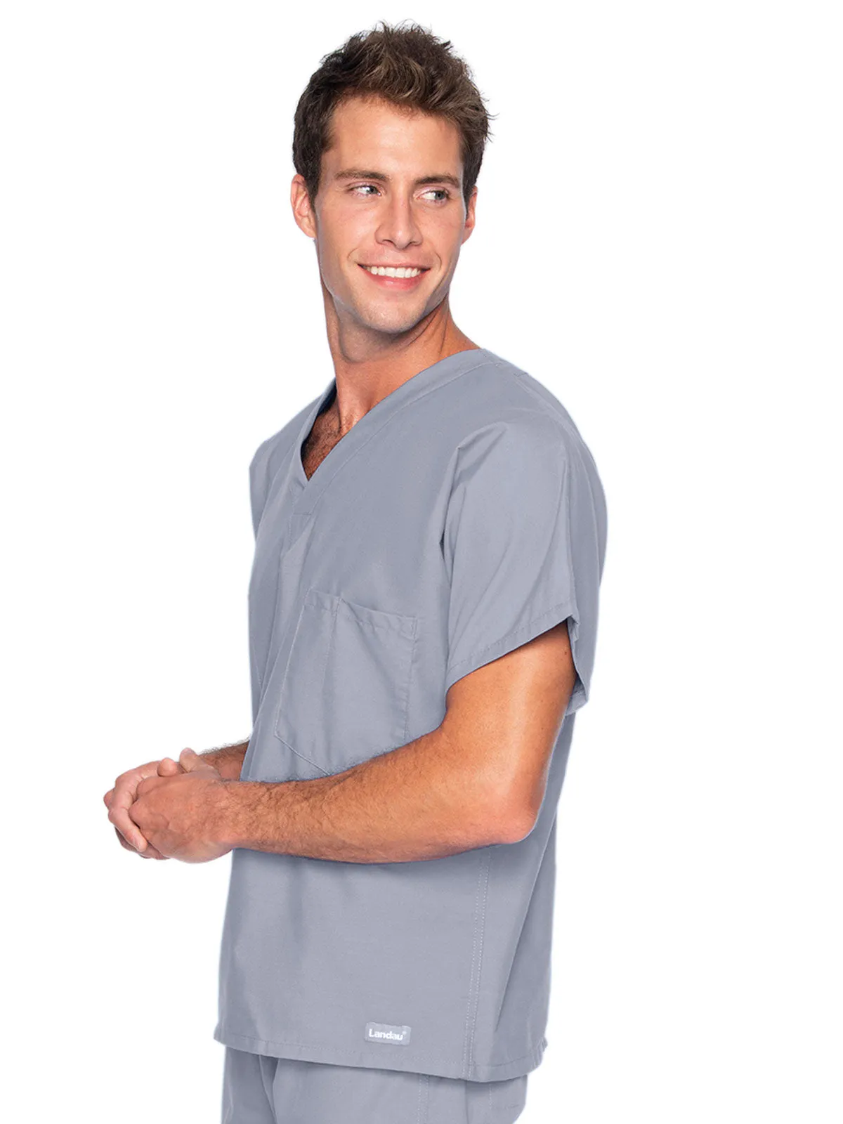 Essentials - Unisex Reversible V-Neck Classic Fit Solid Scrub Top