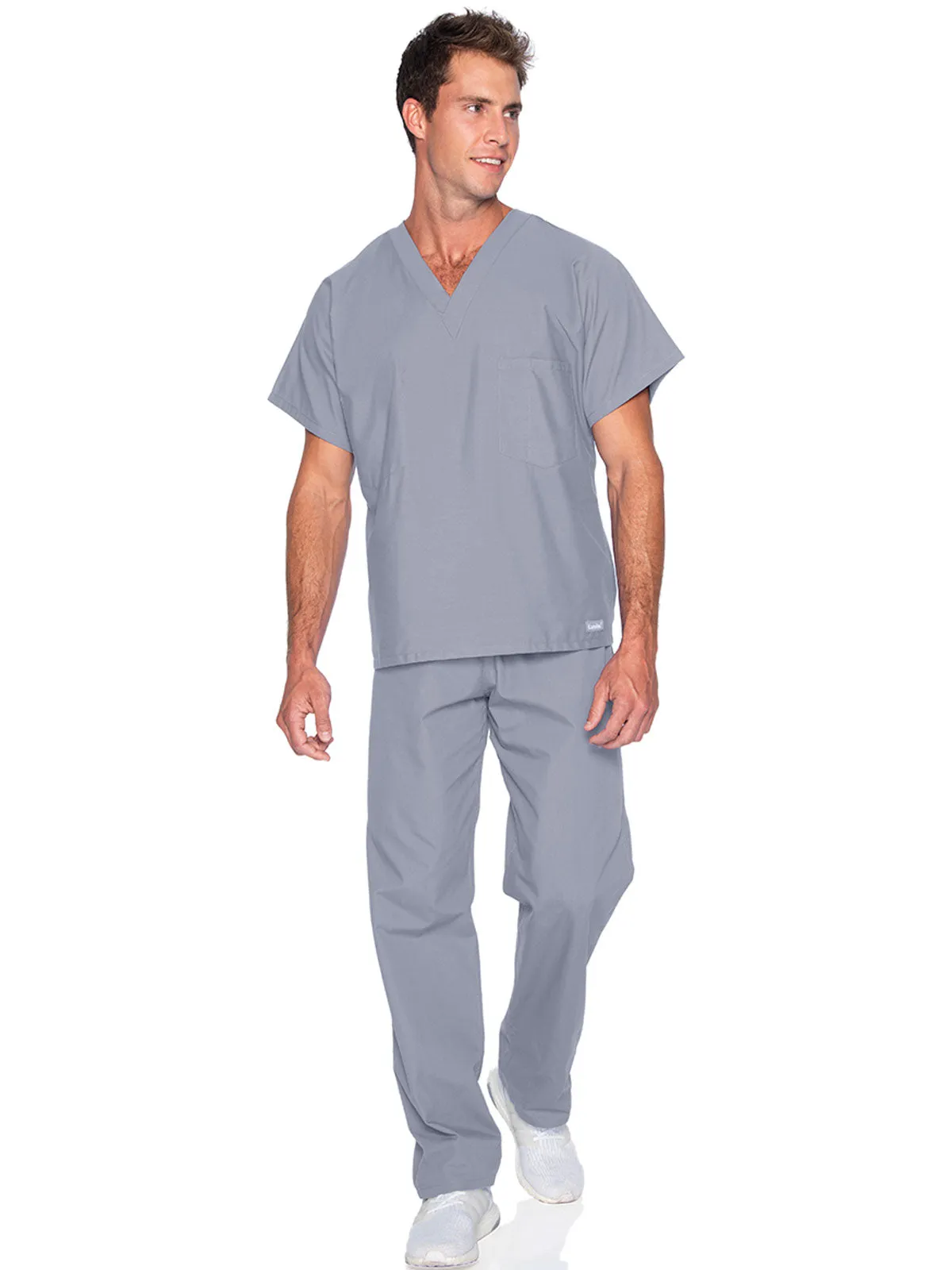 Essentials - Unisex Reversible V-Neck Classic Fit Solid Scrub Top