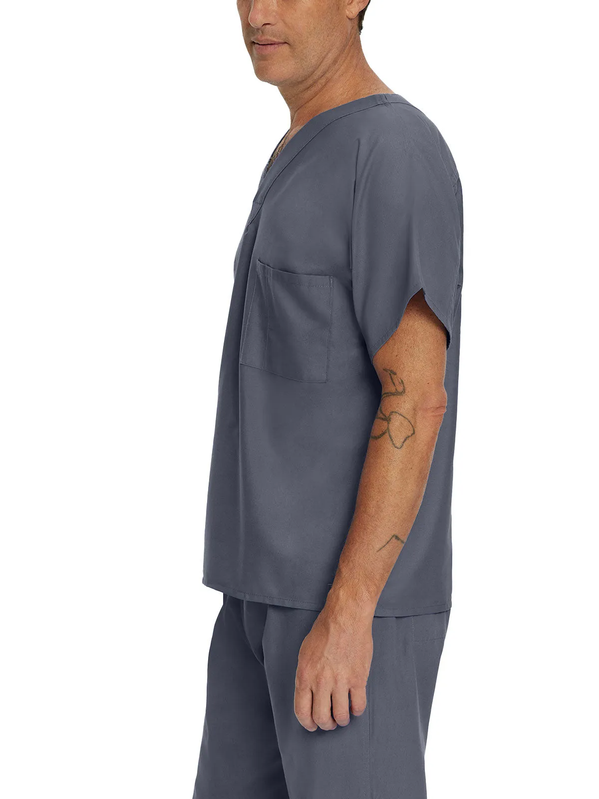 Essentials - Unisex Reversible V-Neck Classic Fit Solid Scrub Top