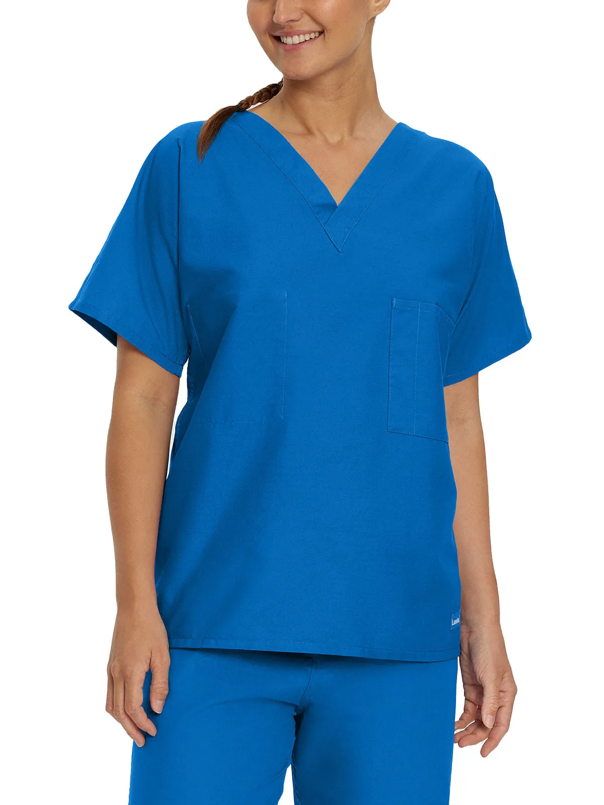 Essentials - Unisex Reversible V-Neck Classic Fit Solid Scrub Top