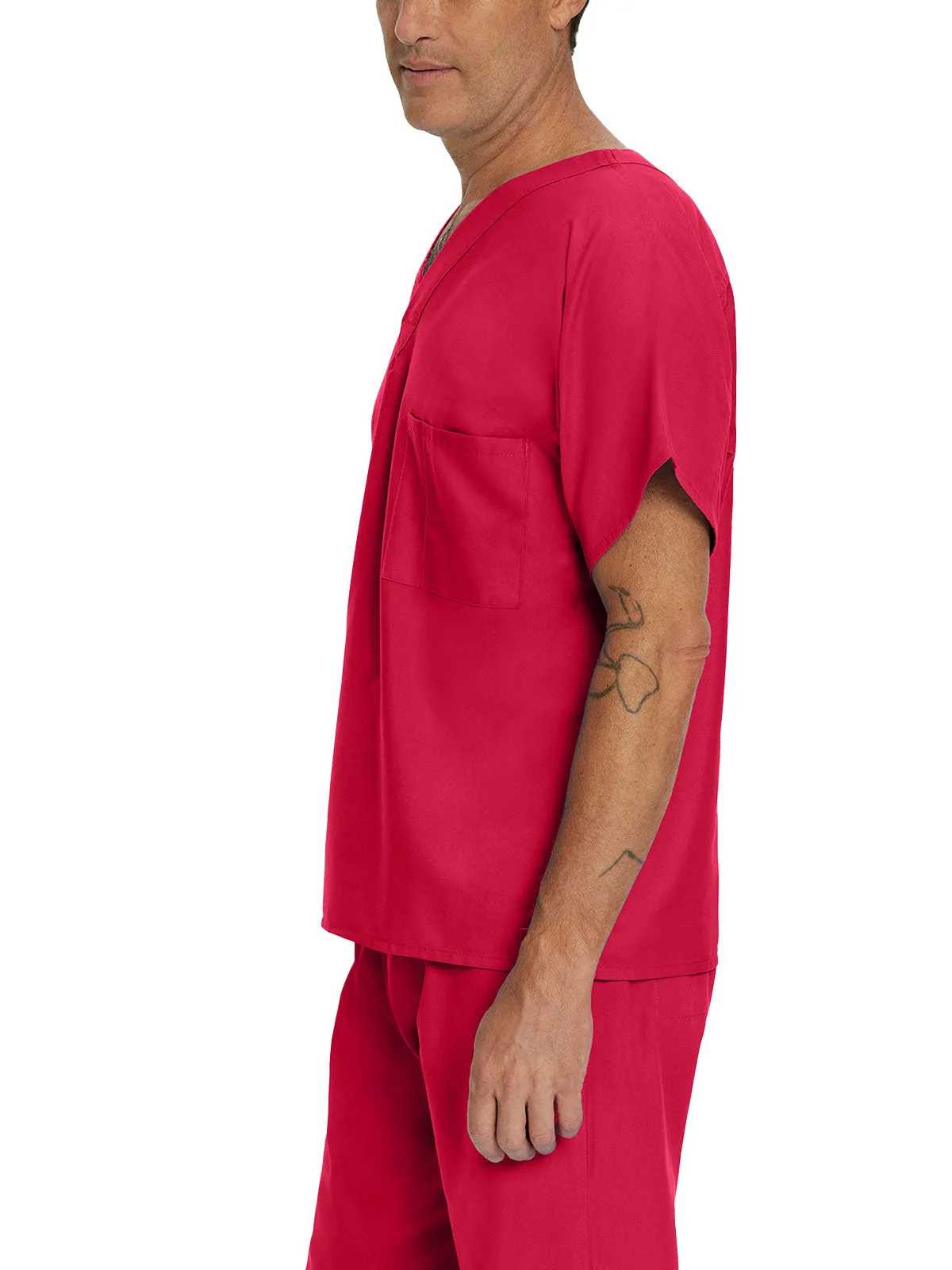 Essentials - Unisex Reversible V-Neck Classic Fit Solid Scrub Top