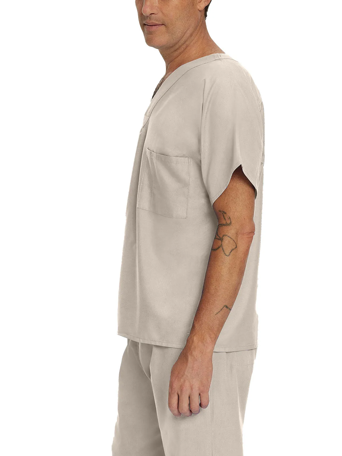 Essentials - Unisex Reversible V-Neck Classic Fit Solid Scrub Top