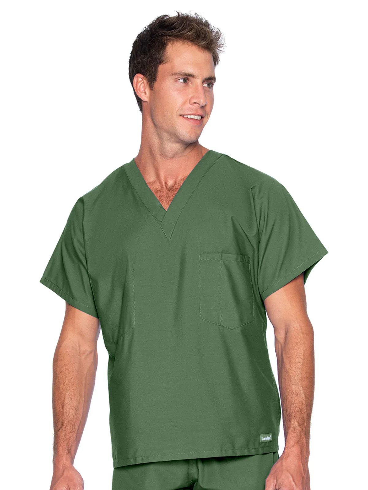 Essentials - Unisex Reversible V-Neck Classic Fit Solid Scrub Top