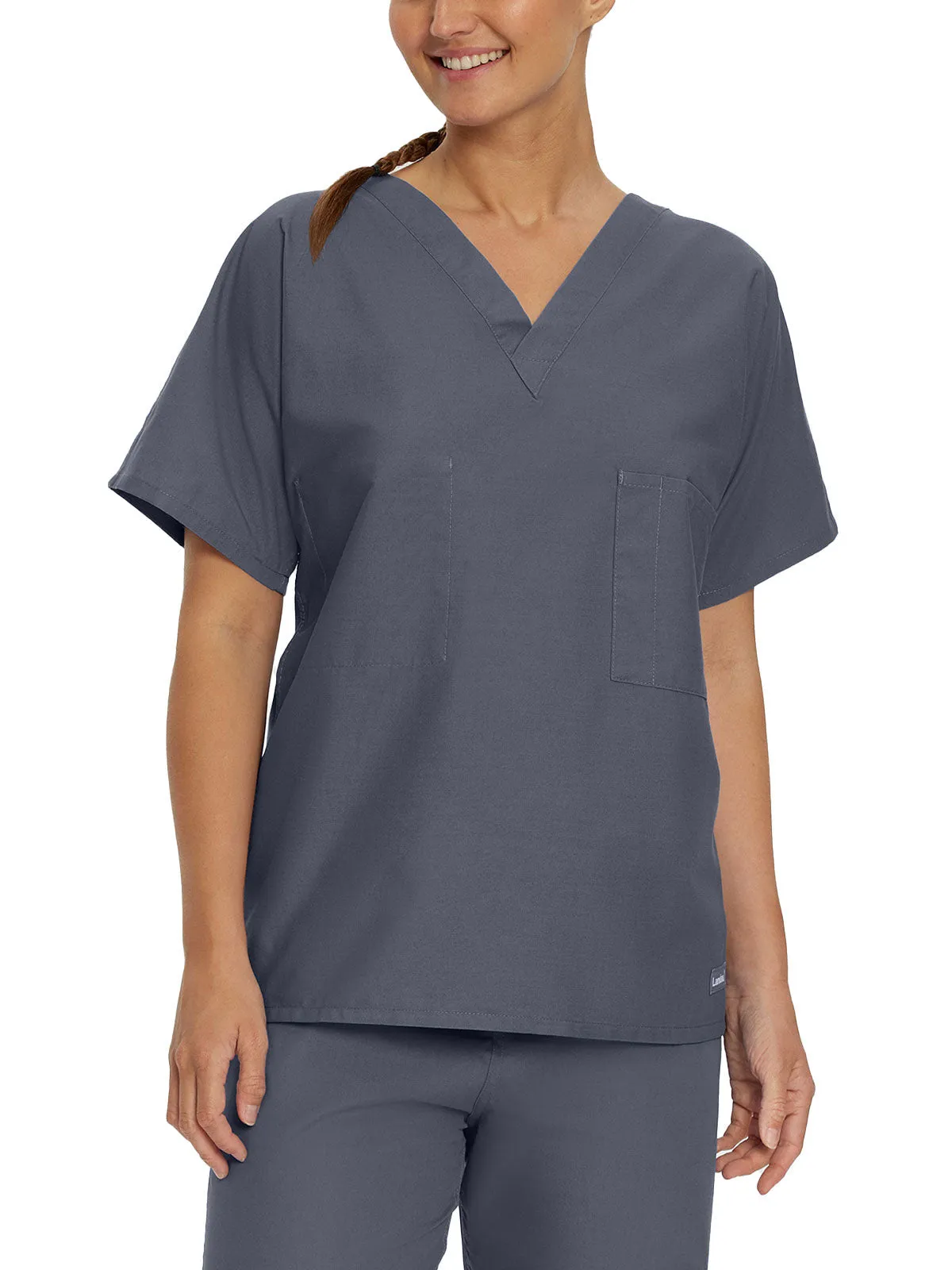 Essentials - Unisex Reversible V-Neck Classic Fit Solid Scrub Top