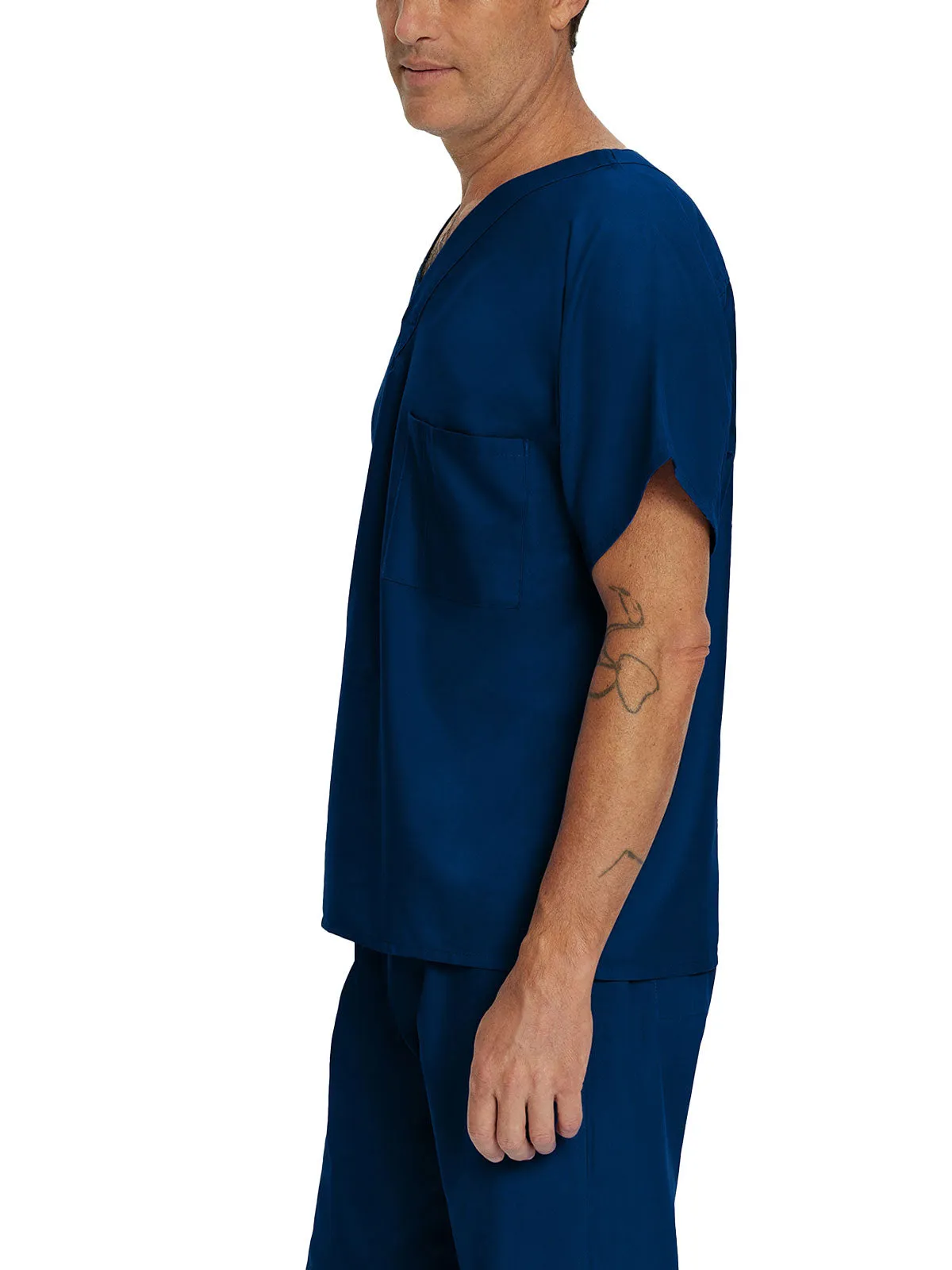 Essentials - Unisex Reversible V-Neck Classic Fit Solid Scrub Top