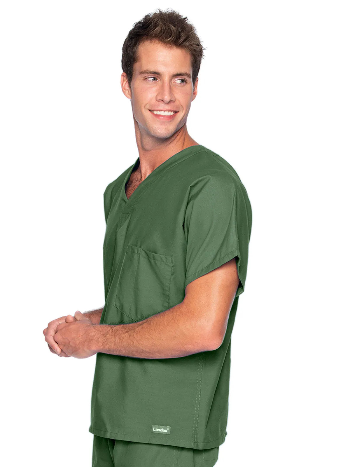 Essentials - Unisex Reversible V-Neck Classic Fit Solid Scrub Top