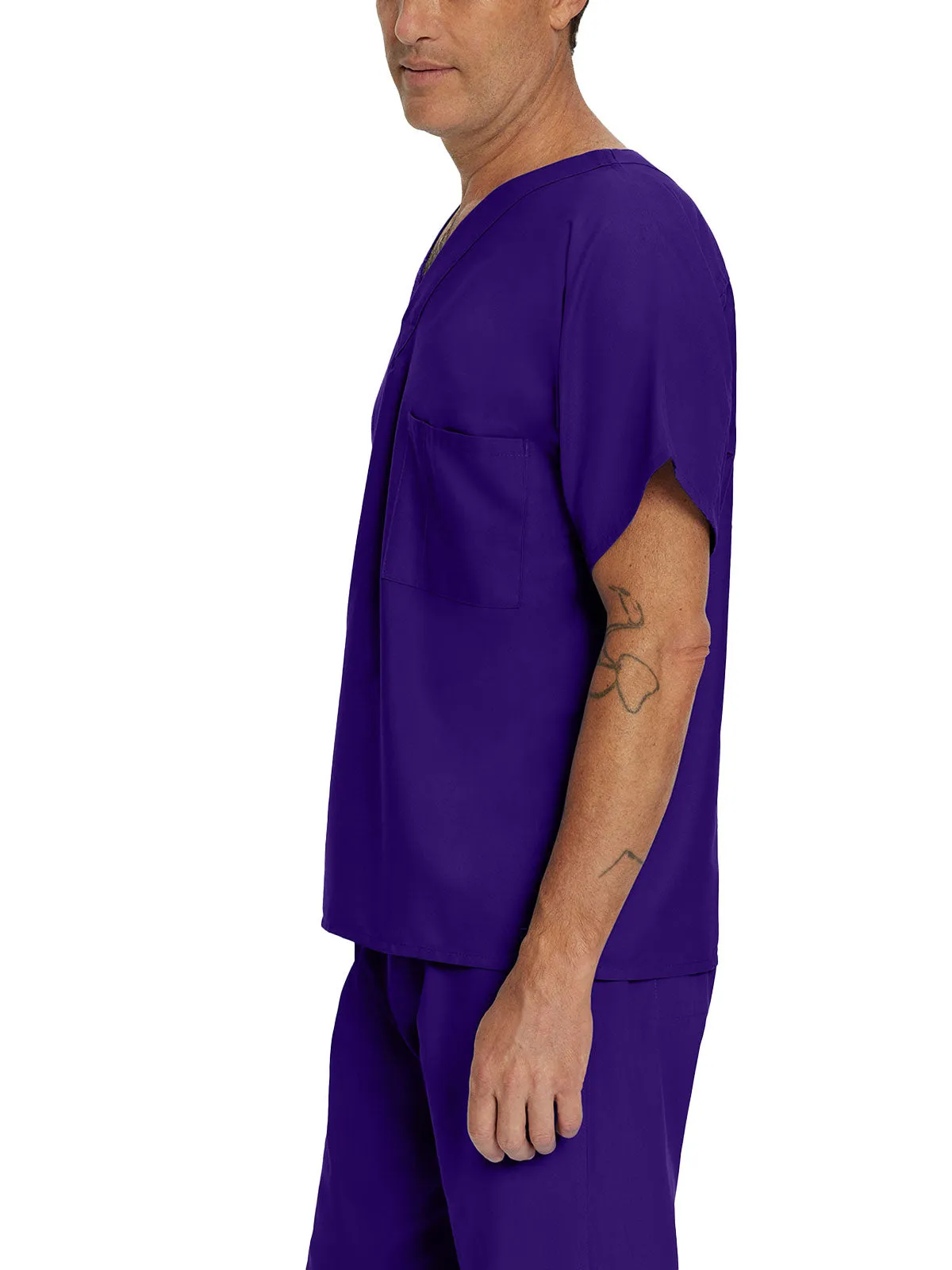 Essentials - Unisex Reversible V-Neck Classic Fit Solid Scrub Top