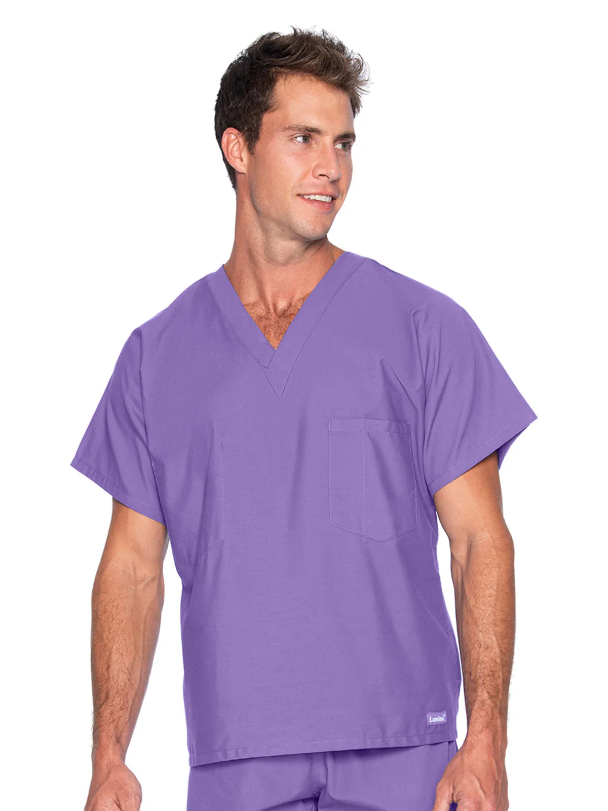 Essentials - Unisex Reversible V-Neck Classic Fit Solid Scrub Top
