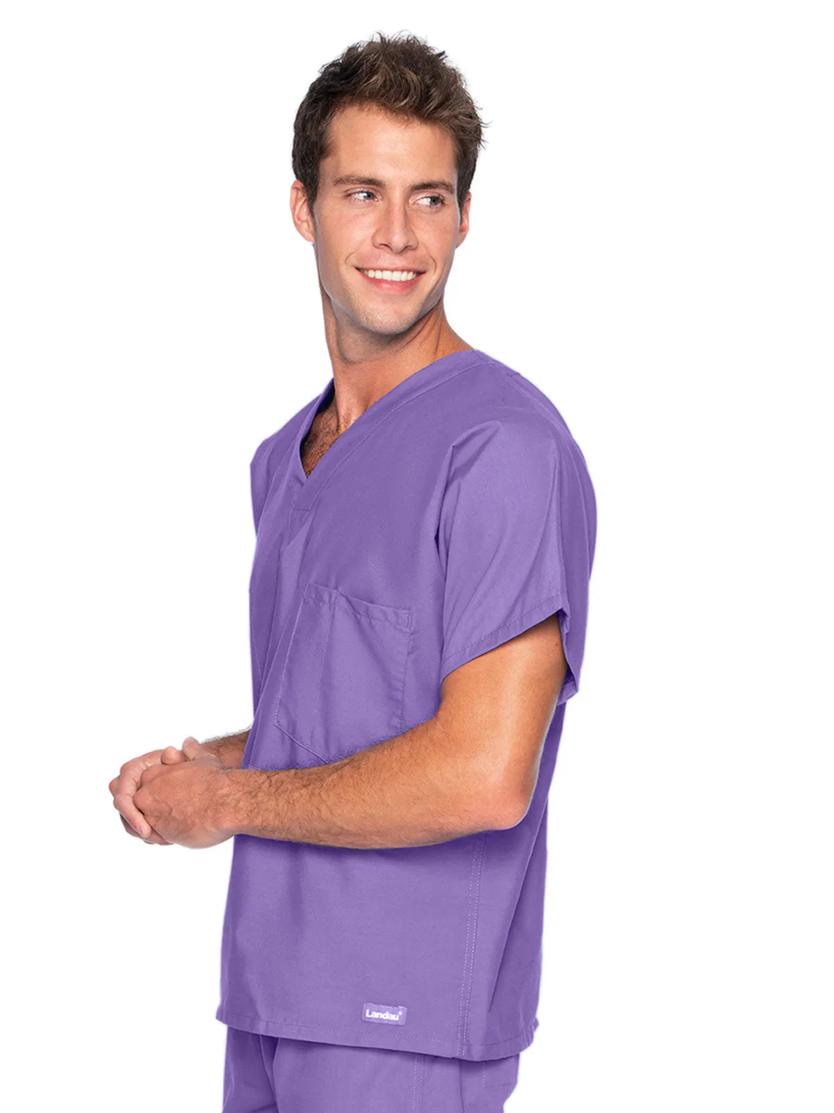 Essentials - Unisex Reversible V-Neck Classic Fit Solid Scrub Top