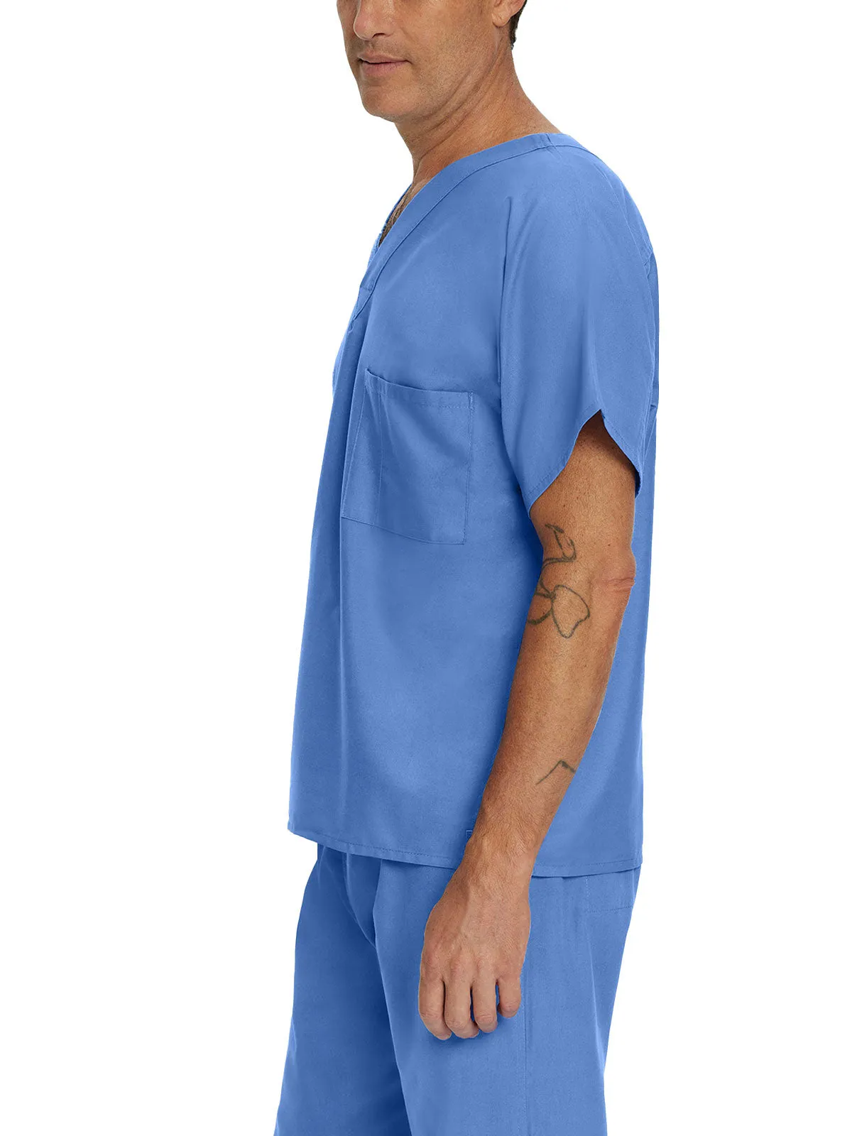 Essentials - Unisex Reversible V-Neck Classic Fit Solid Scrub Top