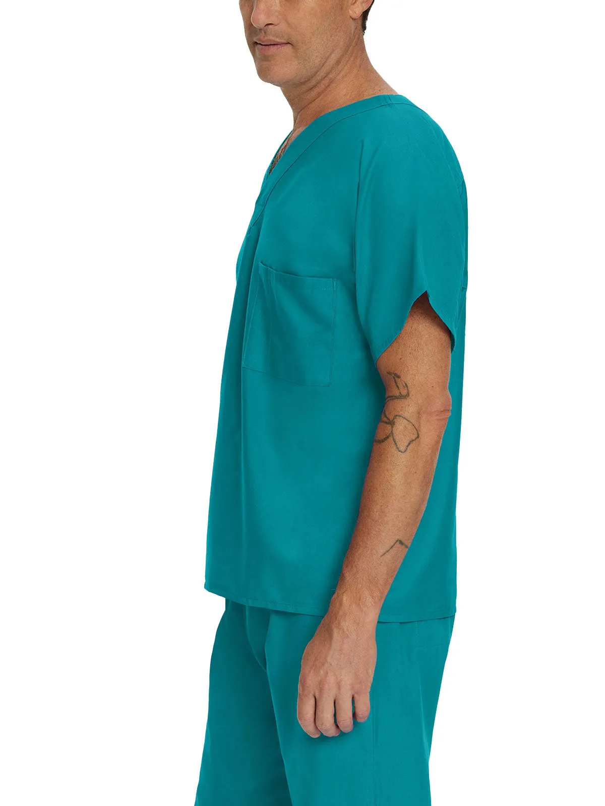 Essentials - Unisex Reversible V-Neck Classic Fit Solid Scrub Top