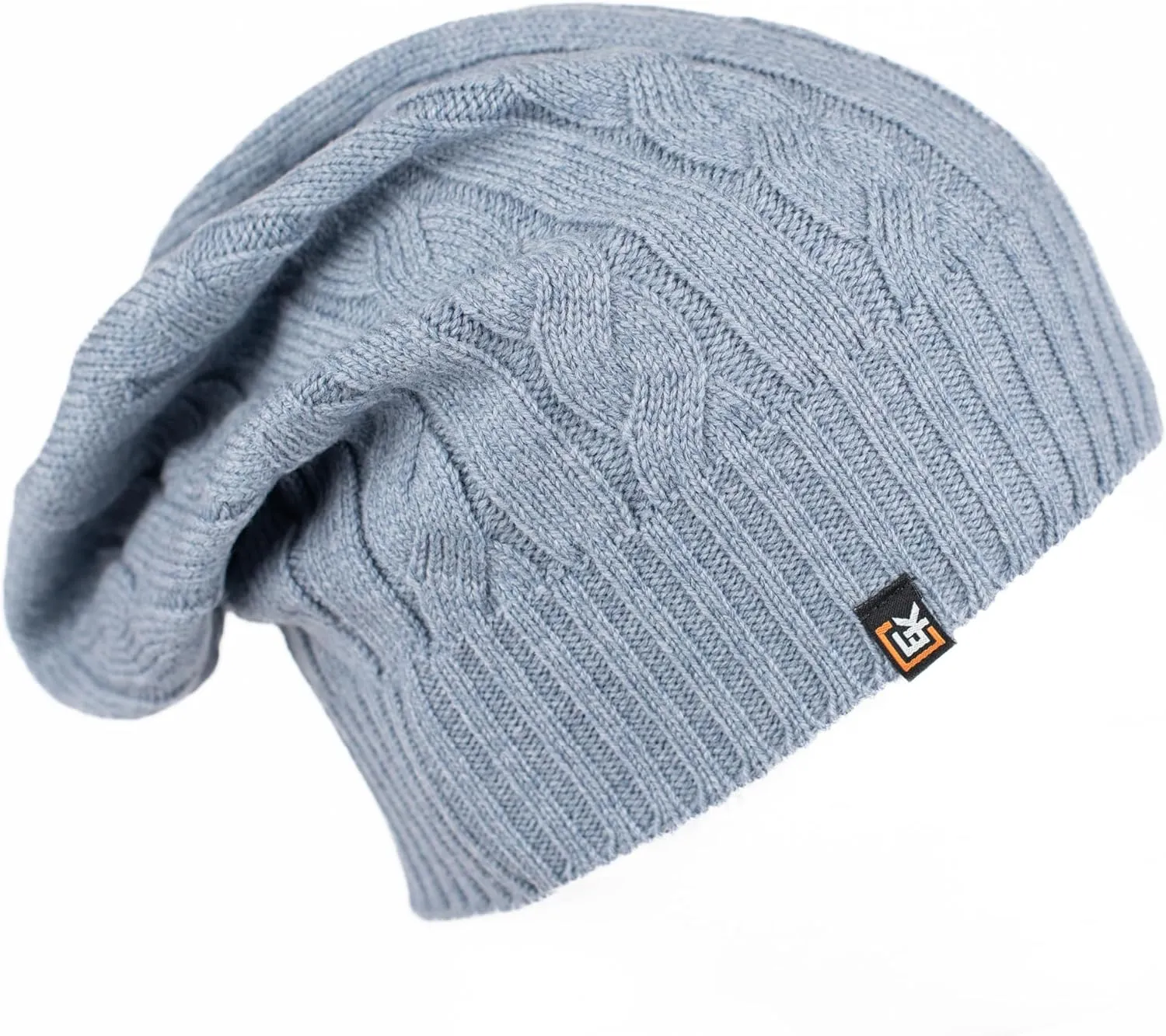 Evolution Knitwear Wool Cable Knit Beanie Hat for Men or Women - Super Soft Merino Wool - Made in The USA