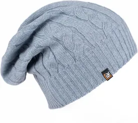 Evolution Knitwear Wool Cable Knit Beanie Hat for Men or Women - Super Soft Merino Wool - Made in The USA