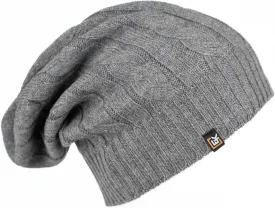 Evolution Knitwear Wool Cable Knit Beanie Hat for Men or Women - Super Soft Merino Wool - Made in The USA